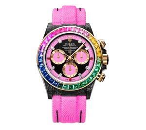 ROLEX Diw Daytona carbon rainbow pink 40mm carbon